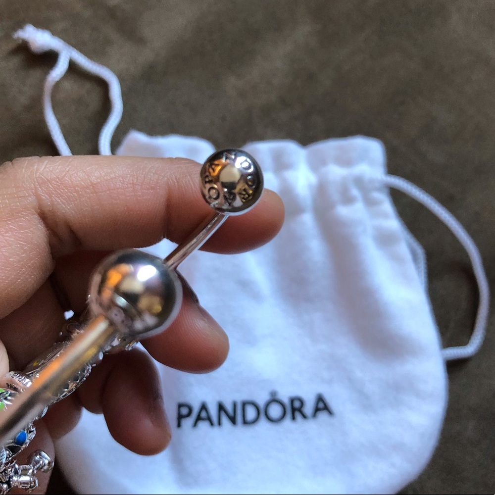 NWOT Pandora Bracelet & 7 Charms Toy Story Themed + 2 Stoppers - Picture 4 of 15